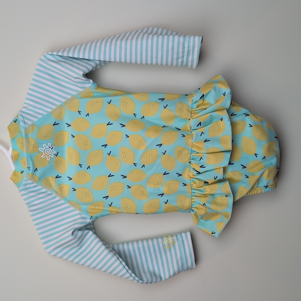 Lemon Print UV Skinz Swimsuit 12-18M - Picture 5 of 7